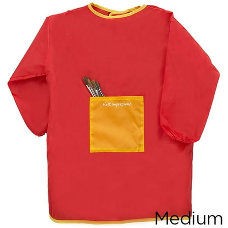 Childrens Art Smock - 1st Impressions Childrens Art Smock, Artist Painting Craft Smock for Kids (Red) - Variant