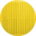 thumbnail image 1 of Ahgly Company Machine Washable Indoor Round Abstract Yellow Contemporary Area Rugs, 5' Round, 1 of 4