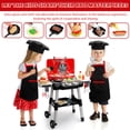 thumbnail image 2 of Greatcool Kids Play Kitchen Toys, Kids BBQ Grill Playset with Smoke Sound Light, 2-Layer Barbecue Toy with Wheels, Outdoor Play Food Toys Cooking Set for Toddlers 3-6, Birthday for Boys Girls, 2 of 7