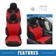 thumbnail image 5 of Juego de 4 fundas universales Unique Bargains para asientos de coche lavables y transpirables color rojo, 5 of 7