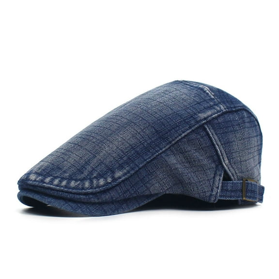 SikaFu Washing Denim Buder Hat, Autumn And Winter Thick Model Plus Velvet -Keeping Hat Cotton Peak Hat Cross -Border Fashion Forward Hat