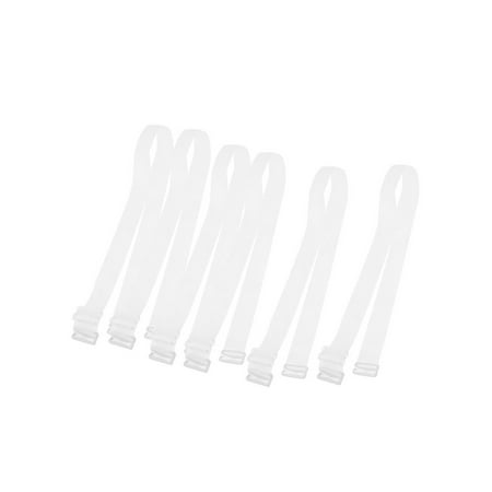 Unique Bargains Lady 1.8cm Wide Clear Adjustable Bra Shoulder Straps Replacement 3 Pair