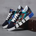 thumbnail image 5 of 4 Colors Available Men's Korean-Style Fall Sneakers -  Matching Couple Outfits - Grid/Solid Color (4 Colors) | Unisex for Men ，Low-Top Round Toe Lace-Up Casual Shoes Suitable for Travel, 5 of 9
