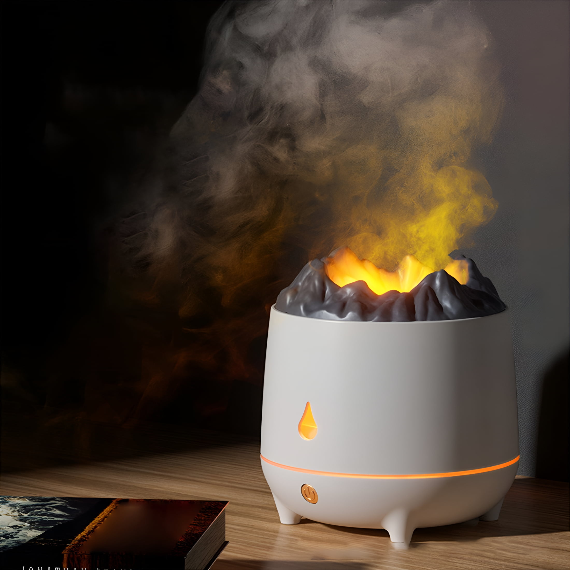 HIBIBUD 2026 New Humidifiers for Bedroom Kids Warm&Cool Mist Humidifier Bedroom for Bedroom Simulated Volcano Aromatherapy Diffuser Cool Mist Humidifier Quiet Air for Bedroom Baby Nursery Office