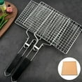 thumbnail image 2 of Li Xianchai   304 Stainless Steel BBQ Mesh Non Stick Grilling Basket Grill Mesh Mat Meat Vegetable Steak Picnic Party Barbecue Tool, 2 of 6