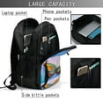 thumbnail image 6 of Wukai Oil Painting Beautiful Butterfly Travel Laptop Backpack: Business Water-Resistant Bag with USB Charging Port, Ideal College Backpack for Men & Women, 6 of 6