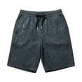 thumbnail image 5 of FYEGRE Mens Graphic Print Shorts Workout Cargo Athletic Casual Cool Basketball Drawstring Shorts Men's Board Shorts Casual Elastic Waist Summer Beach Texture Pock 7 Inch Dark Green XXXXL, 5 of 5
