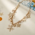 thumbnail image 3 of Collar RUOFFETA con Conchas, Estrella de Mar y Perlas Artificiales, Grueso, 45 cm, 3 of 5