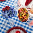 thumbnail image 5 of BalsaCircle 60" x 126" Gingham Checkered Polyester Tablecloth Blue and White, 5 of 6