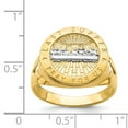 thumbnail image 4 of Solid 14k Yellow Gold Two Toned The Last Super Men's Ring Band Size 9.5, 4 of 6
