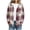 Wine women plaid shacket a1, variant on Kadlawus Women Fall Winter Plaid Shacket Long Sleeve Button Down Open Front Hooded Casual Loose Fit Ladies Outdoor Daily Weekend Layer Wear, Black XL