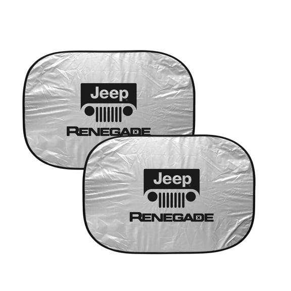 Jeep Renegade Dual Panels 2-28" W x 24" L Easy Folding Windshield Sun Shade