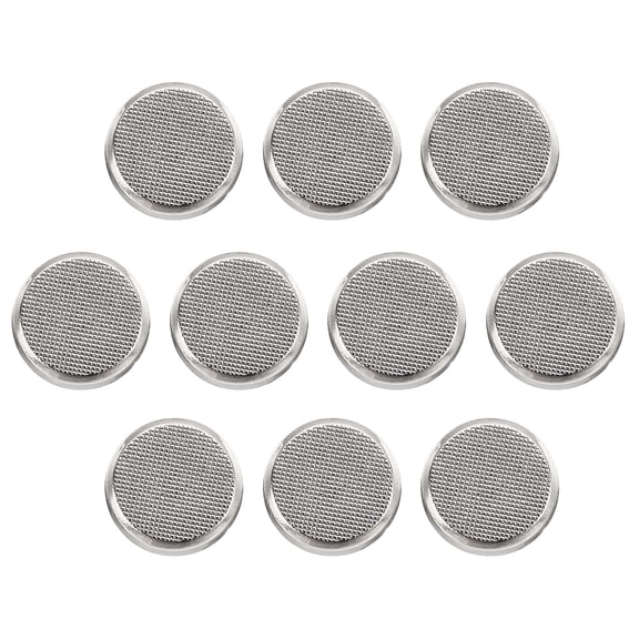 Uxcell 10pcs Metal Round Flat Buttons 18mm Alloy Shank Sewing Buttons, Silver