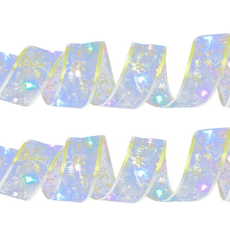 

Christmas Ribbon Fairy Lights Christmas LED Lights Double Ribbon String Lights Christmas Tree Decoration Glowing Ribbon Pendant Outdoor Bush Lights Christmas Led Christmas Lights Color Changing 10 Ft