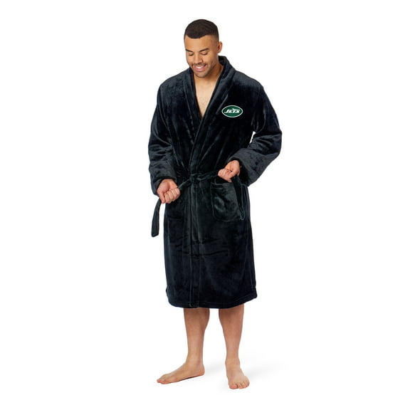 Men's The Northwest Group  Black New York Jets Silk Touch Robe