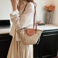 thumbnail image 4 of LNGOOR Ribbon Design Straw Shoulder Bags Women Fashion Simplicity Crossbody Bags Summer 2024  Style Beach Travel Weave Handbag, 4 of 7