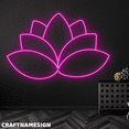 thumbnail image 2 of Craftnamesign Lotus Neon Sign, Store Shop Wall Art, Living Room Wall Decor, 2 of 5