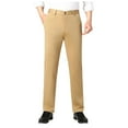 thumbnail image 1 of Men's High Rise Loose Straight Leg Pants - Polyester Spandex, Casual/Work, 29-40 Waist, Stretchy Comfort Fit, 1 of 6