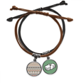 thumbnail image 1 of Azul rojo gris rombo triángulo Pulsera Cuerda Mano Cadena Cuero Dinero Pulsera Unbranded M, 1 of 2