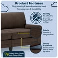 thumbnail image 3 of Serta Copenhagen 78" Rolled Arm Sofa with Removable Covers Dark Brown, 3 of 16
