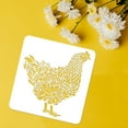 thumbnail image 3 of Chicken Stencil 11.8x11.8inch Rooster with Flowers Grass Drawing Template Hen Rooster Farmhouse Stencil Plastic PET Painting Stencil for Home Farm Furniture Wall Floor Decoration, 3 of 9
