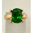 thumbnail image 4 of Tsavorite Garnet Ring 5 Carat Appraised Sterling Silver Solitaire January Green Birthstone Genuine Natural Earth Mined, 4 of 4