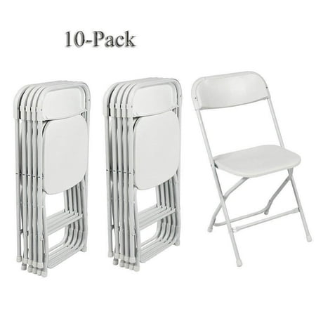 Zimtown (10 PACK) Commercial Wedding Quality Stackable Plastic Folding Chairs (Best Quality Folding Chairs)