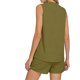 thumbnail image 3 of Camiseta de Manga Corta con Cuello en V para Mujeres con Pantalones Cortos de Bolsillo, Pantalones Casuales Y el Conjunto Superior para las Mujeres, 3 of 5