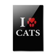 thumbnail image 1 of I Love Cats Heart with Paw Print Rectangle Acrylic Fridge Refrigerator Magnet, 1 of 4
