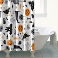 thumbnail image 4 of Halloween Gravestones Ghosts and Pumpkins Shower Curtain 84"x72" ,Bathroom Decorative Shower Curtains Set with 12 Hooks,Modern Waterproof Washable Shower Curtain, 4 of 6