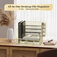thumbnail image 4 of INTIGE 5-Tier Mesh Paper Organizer, Desk Organizer with File Holder, Pen Holder & Drawer for Desk Storage & Office Supplies, 4 of 6