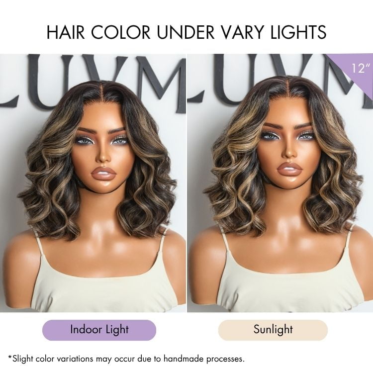 LUVME All-Day Comfort™ Wig Blonde Highlight Loose Wave Glueless Minimalist HD Lace T Part Wig Pre-Cut Lace