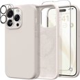 thumbnail image 1 of wonima44 for iPhone 14 Pro Max Case Silicone, Compatible with MagSafe, with Screen Protector + Camera Lens Protector, Liquid Silicone Shockproof Protective Phone 14 ProMax Case 6.7", Stone, 1 of 1