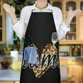 thumbnail image 5 of Black Mama Bib Apron with Pocket Chef Aprons Waterproof Bib Aprons for Couple Bride Mrs Mr Cooking Aprons for Kitchen Cool BBQ Grilling, 5 of 7