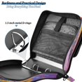 thumbnail image 5 of Water-Resistant 3-Ring Binder Organizer with Multiple Pockets Zipper Binder Bag for Office Colorful Butterfly Flying, 5 of 8