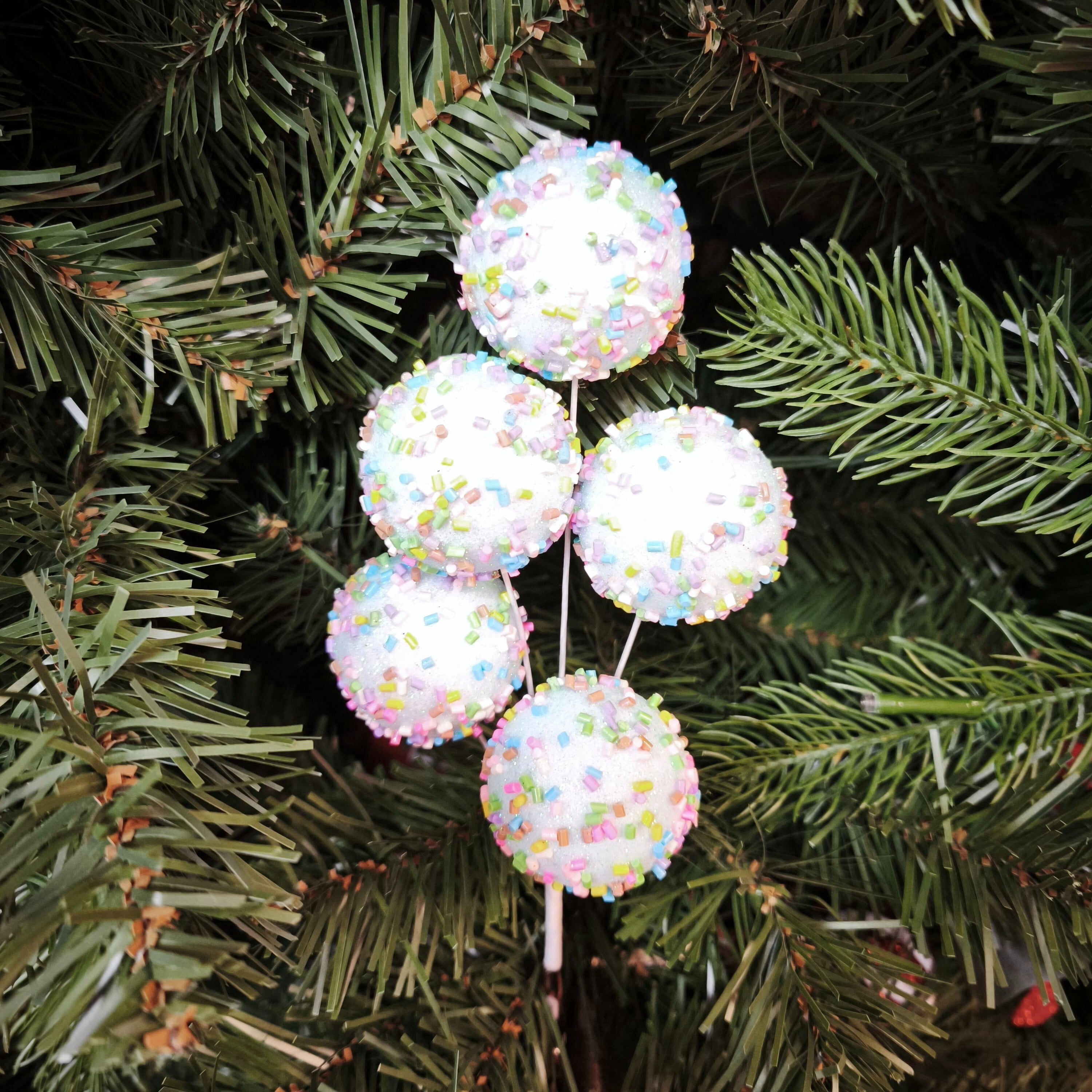 Multicolor Candy Sprinkle Christmas Clip Ornament, 9", by Holiday Time