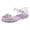 Purple, variant on SGMVNU Little Girls Jelly Sandals Closed Toe Soft Rubber Sole Water Beach Shoes Summer Mary Jane Kids Princess Dress Flat, Size 2.5-3 Years, Pink