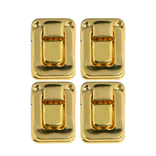 4 Pcs Iron Antique Hasp Lock for Jewelry Box Suitcase Buckle Vintage Clip Buckle