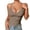 A1 Khaki, variant on Workout Halter Tank Top for Women, Ribbed Deep V Neck Racerback Sleeveless Fitted Shirt, Stretchy Athletic Top for Gym, Yoga, Running, Training and Athleisure Black 2XL