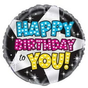 Hollywood Star Birthday Round Foil Balloon 18"
