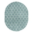 thumbnail image 2 of Unique Loom Trellis Shag Collection Area Rug - Ruby (7' 10" x 10' Oval Light Blue/Ivory), 2 of 10