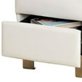 thumbnail image 4 of Kemina Bonded Leather White Speaker Console - Saltoro Sherpi, 4 of 5