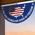 thumbnail image 4 of USA 250th Anniversary (1776-2026) Fan-Shaped Commemorative Flag - Patriotic "America 250 Years of Freedom" Bunting for Porch, Party & Home Decor Style 12, 4 of 5