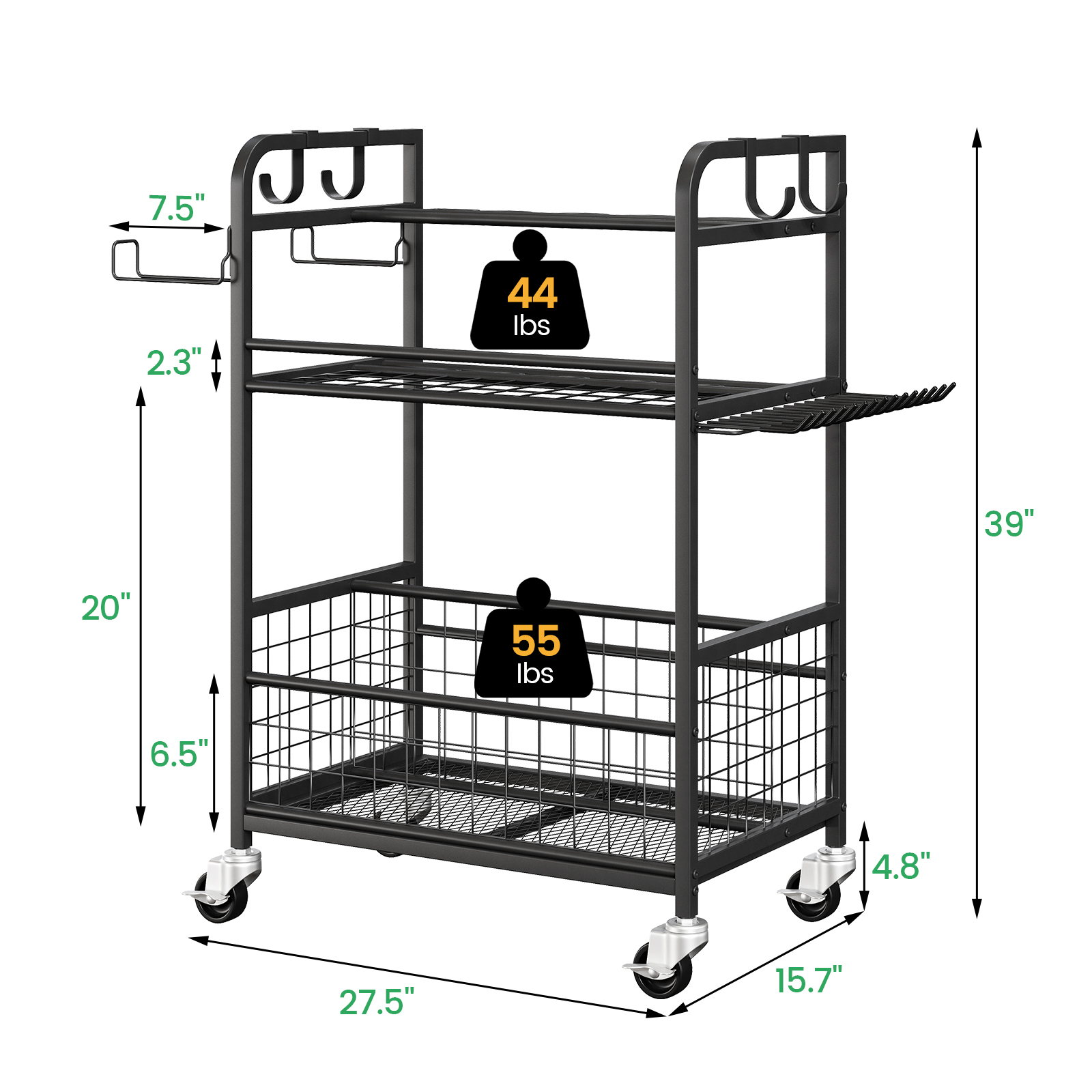 Simzone Garage Tool Storage Rack, Garden Tool Organizer,Utility Rack