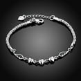 thumbnail image 4 of Fdelink a Bracelet Ladies Adjustable Bracelet 925 Sterling Silver Heart Adjustable Bracelet Bracelet Fashion Jewelry Accessories for Party Banquet Wedding Silver, 4 of 9
