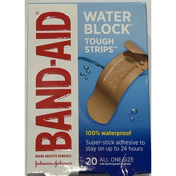 Band-Aid Tough-Strips, Waterproof (Pack of 12)