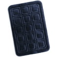 thumbnail image 1 of Clara Clark Bathroom Rugs, Velvet Memory Foam Bath Mat, Ultra Soft Non Slip and Absorbent - Waffled - Large - Navy, 1 of 6