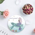 thumbnail image 4 of FMSHPON Mermaid Ocean Sea Turtle Set of 6 Round Coaster for Drinks, Absorbent Ceramic Stone Coasters Cup Mat with Cork Base for Home Kitchen Room Coffee Table Bar Decor, 4 of 6