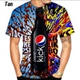 thumbnail image 2 of Camiseta Pepsi Impresión 3D Moda Hombres/Mujeres Verano Cuello Redondo Manga Corta Top Shirt, 2 of 4