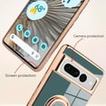 thumbnail image 2 of Compatible with Google Pixel 7 Plus 5G Case Heart Plating Kickstand Mental Ring Luxury Elegant Case Camera Protector TPU Shockproof Back Cover Designed for Google 7 Plus 5G Case -Green, 2 of 10